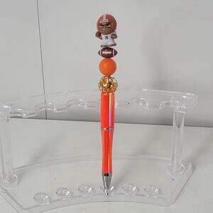 Handmade Beaded Pen Mason Graham #14 Cleveland Browns Football Theme Orange Base